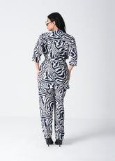 NAVY ZEBRA 2Pcs VICSCOSE SET